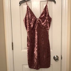 Velvet pink dress